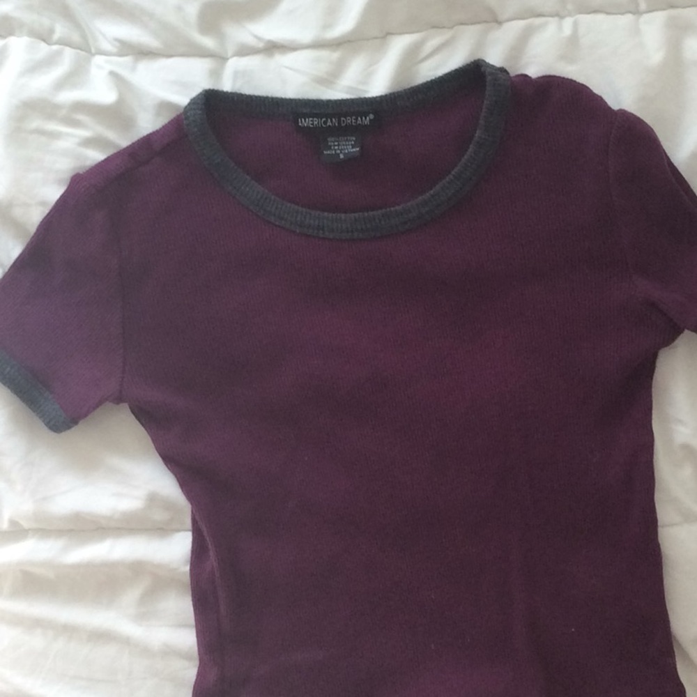 maroon crop top